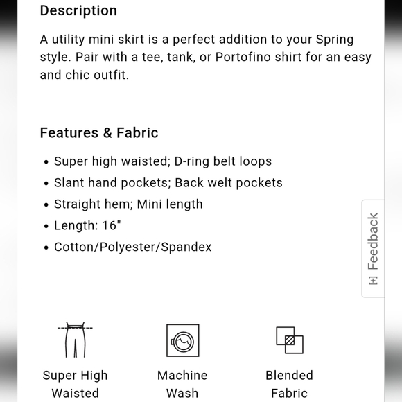 EXPRESS Stylish High Waisted Utility White Mini Skirt with Pockets Size L - Picture 3 of 12